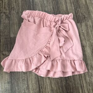 Unworn with tags!!! Pink Ruffle Wrap Skort